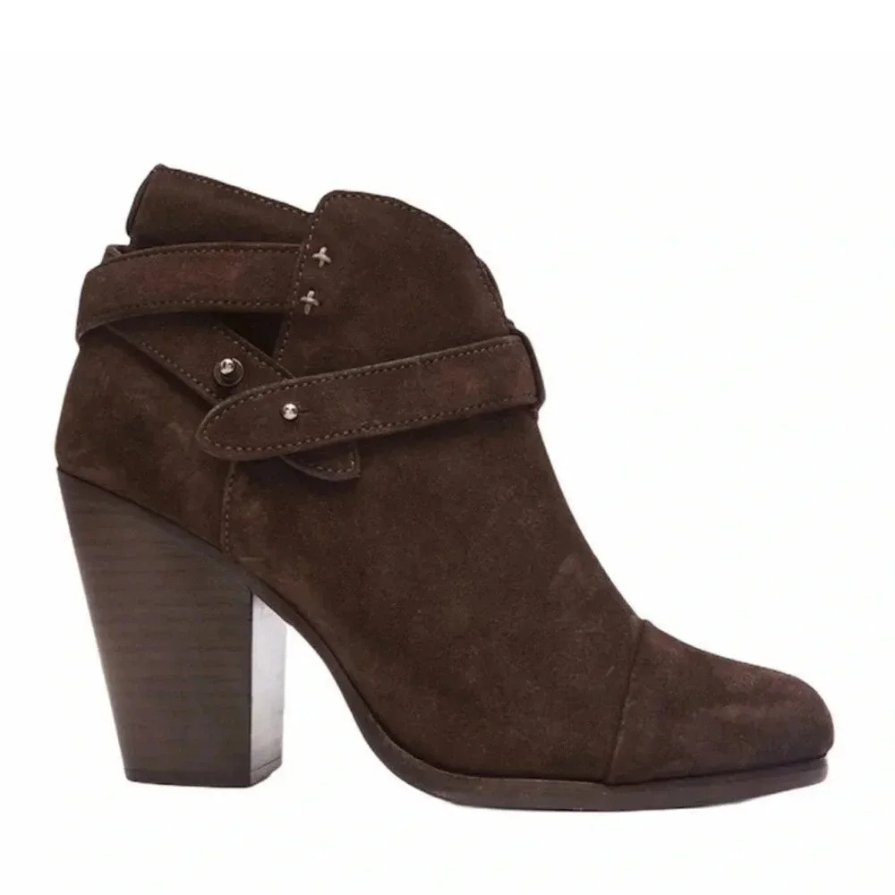 Rag & Bone Expresso Harrow Suede Booties Size 7.5